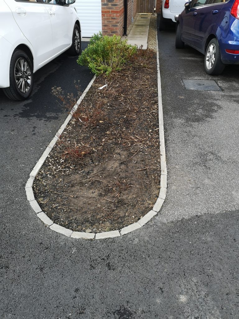 Front garden space requiring planting